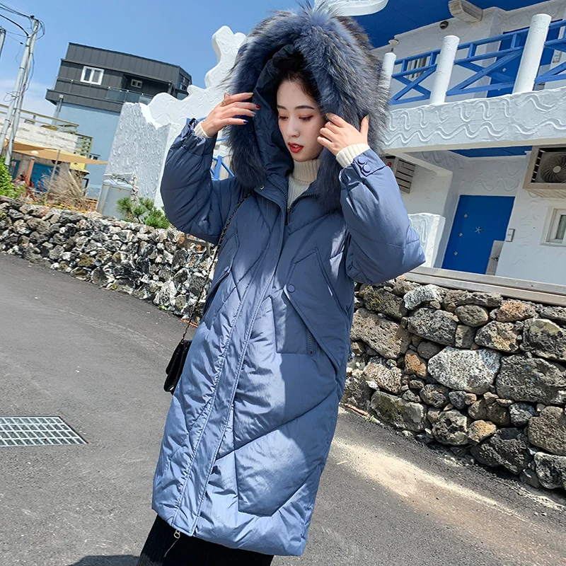 

2019 new Winter long jacket down cotton jacket Fashionable and high quality women coat winter warm collars jacket