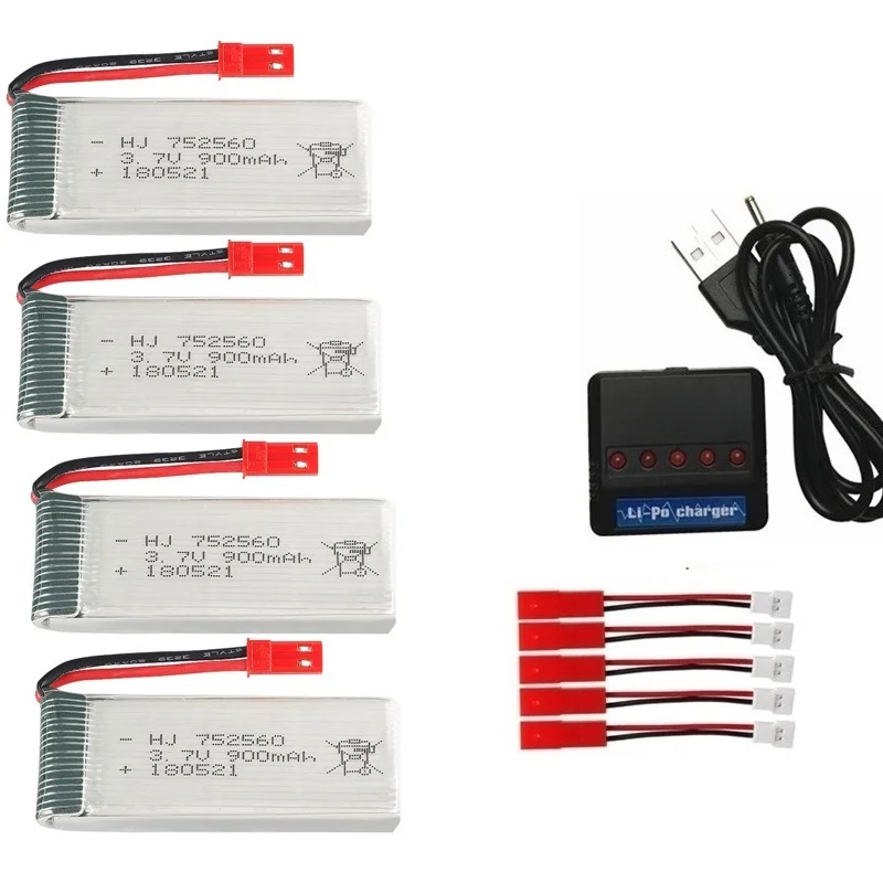 900mah 3,7 V lipo зарядное устройство для Syma X5 X5C X5SC X5SW 8807 8807W A6 A6W M68 Rc Quadcopter запасные части Аксессуары Rc дроны - Цвет: Black