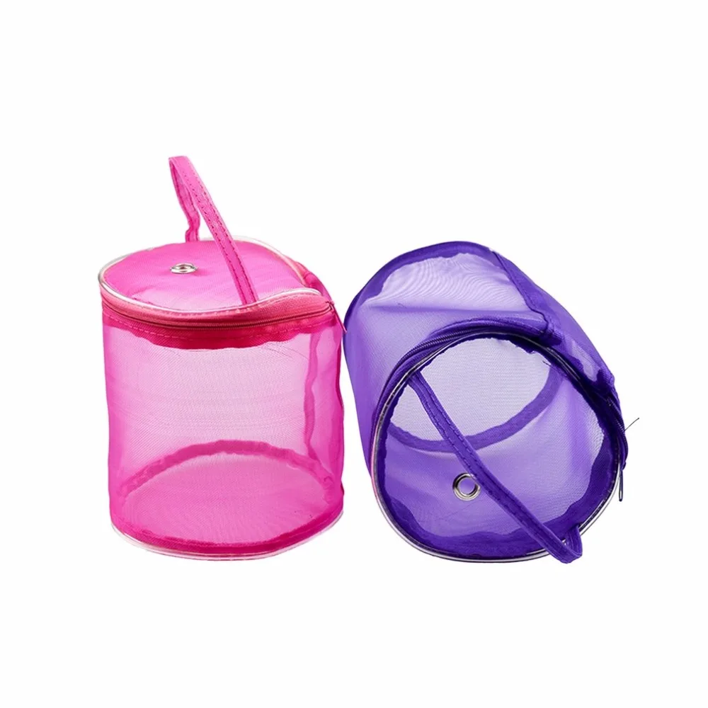 DIY Mesh Sewing Kit Bag Portable Cylindrical Weaving Tools Organizer