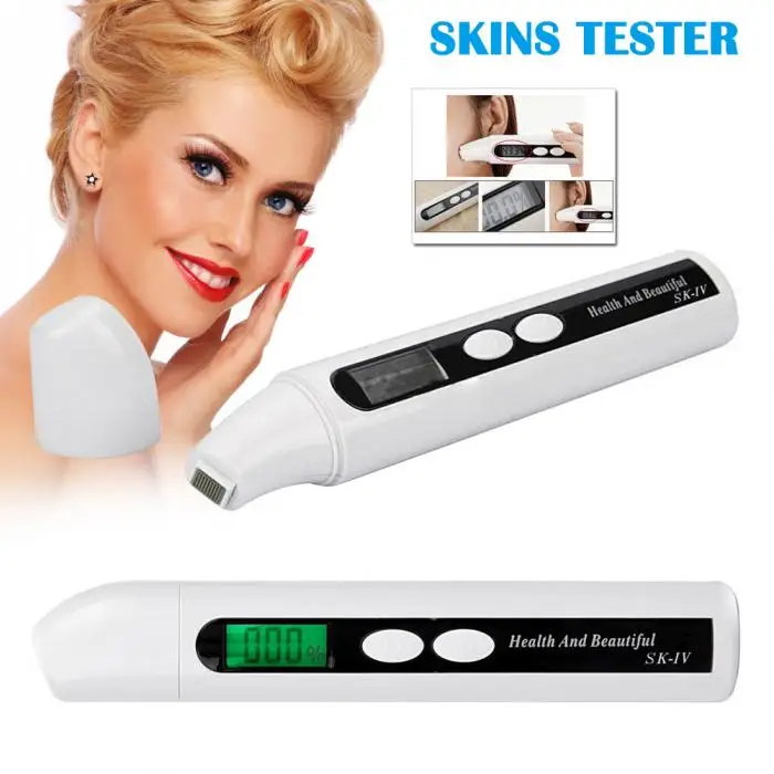 Digital Face Skin Detector Pen LCD Display Portable Skin Analyzer Water Oil Tester Analysis Moisture Machine Skin Care Tool SMJ