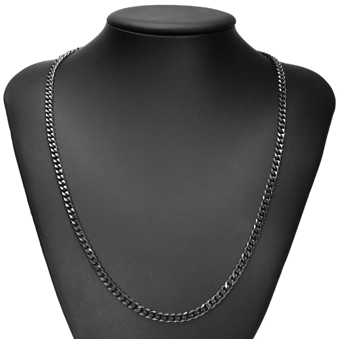 5/7/9/11mm Fashion Men Link Chain Necklace Shellhard Black Cuban Chain Men Women Jewelry Gifts Long Necklace Hip Hop Jewelry