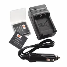 DSTE 2PCS NP-FE1 Battery Case Protector + Travel and Car Charger for Sony Cyber-shot DSC-T7 DSC-T7/B DSC-T7/S Camera