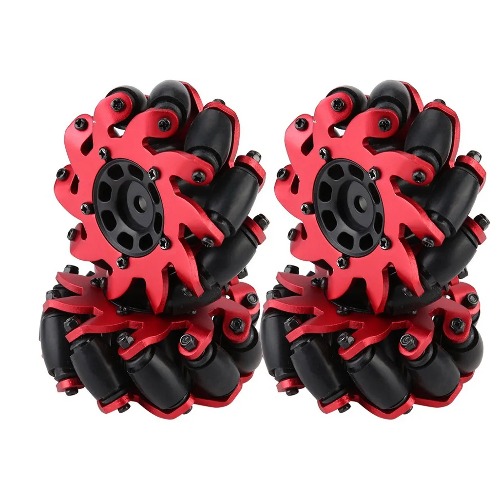 

Model parts 4 piece model drive Mecanum omni tire tire wheel 60MM for RC car robot Mecanum wheel Vientiane wheel (red) L0709