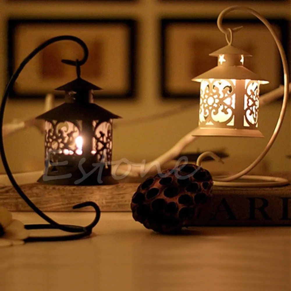 

Iron Moroccan Style Candlestick Candleholder Candle Stand Light Holder Lantern