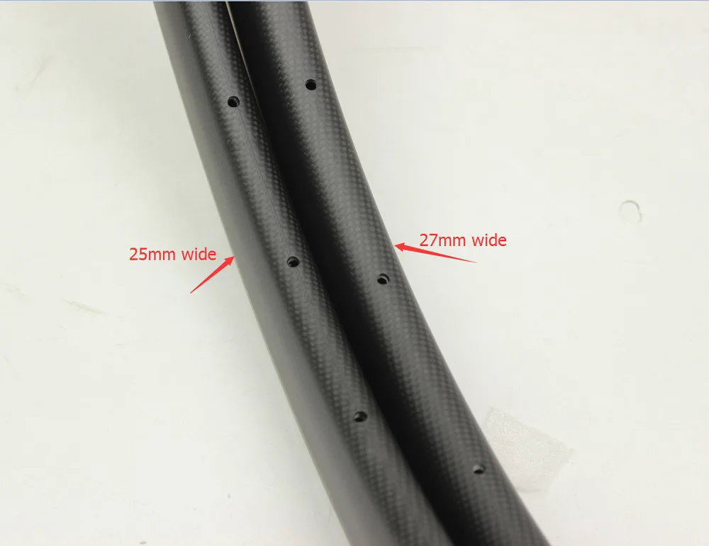 Perfect 2018 New Carbon wheelset 47*27mm wider rim more aero Tubeless V-brake disc brake hub for Gravel Bike Road bike carbon wheel 10