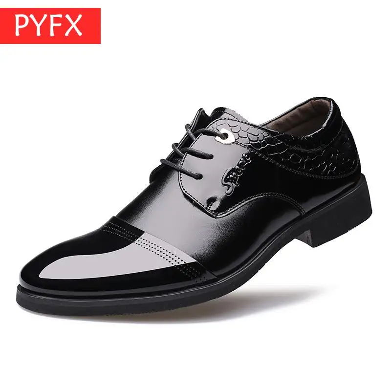 

Factory direct sale discount Autumn new men's business Retro casual pointed male youth Korean trend flat black dress shoes
