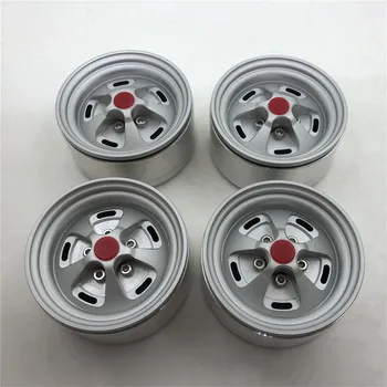 

4pcs Matte Silver Rim 1.9 Beadlock Wheel for 1/10 RC Crawler Axial SCX10 II 90046 Traxxas TRX4 D90 RC Parts Accessories