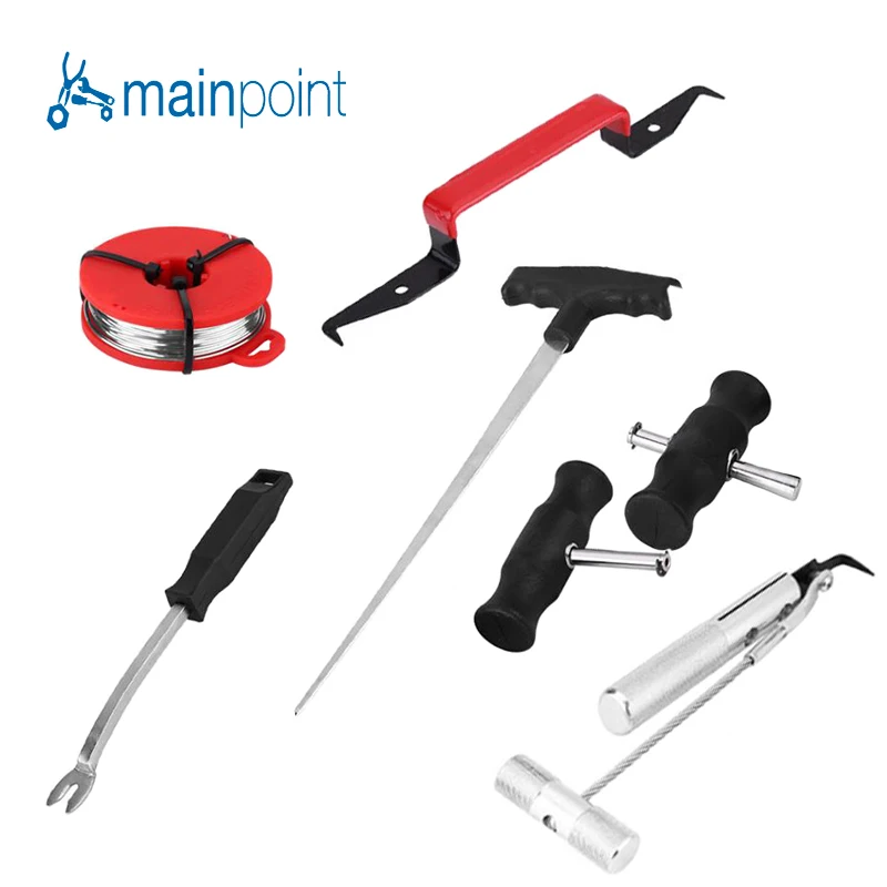 Mainpoint 7pcs Auto Windshield Removal Kit Professional Windscreen Glass Remover Hand Tool Set Home Multi-Function Maintenance Mainpoint 7pcs Auto Windshield Removal Kit Professional Windscreen Glass Remover Hand Tool Set Home Multi-Function Maintenance