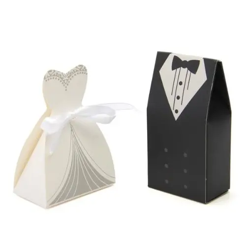 20 шт конфетная коробка свадебный подарок чехол s смокинг платье ленточка на свадебные подарки сахарный чехол свадебное украшение mariage Casamento