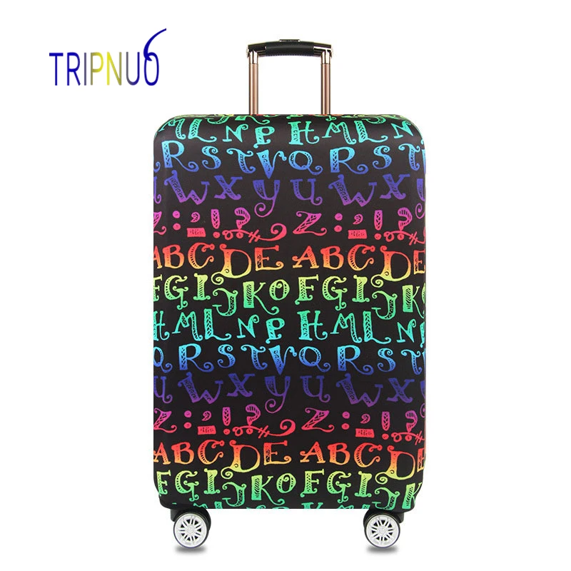 

TRIPNUO Elastic Fabric Colorful letters Luggage Protective Cover, Suitable18-32 Inch ,Trolley Case Suitcase Cover