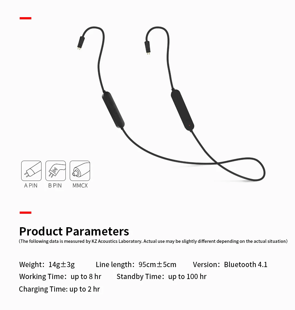 KZ Waterproof Aptx Bluetooth adapter Wireless Upgrade Module Cable Detachable Cord Applies Original Headphones ZS10AS10ZSTZS6