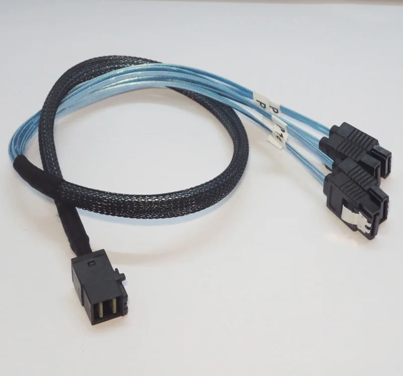 

High Speed Mini SAS HD SFF-8643 to 4x SATA 3.0 Cable 50cm Comply with SAS3.0 12G
