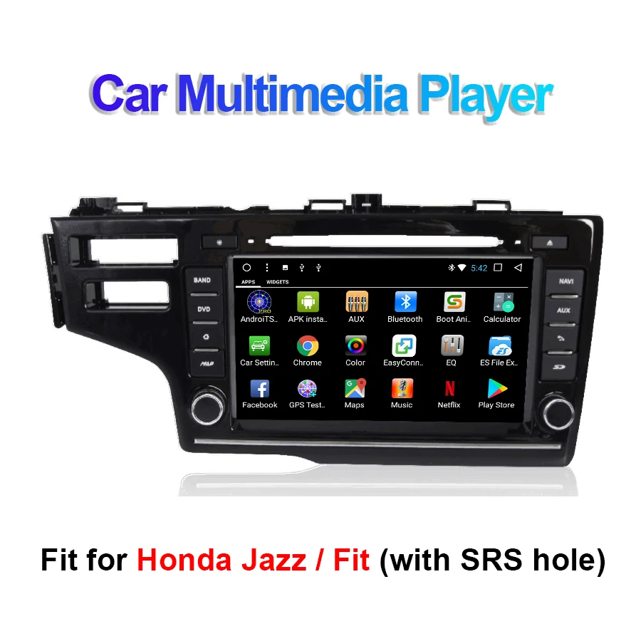 Flash Deal Android 7.1/8.1 Car DVD Multimedia Player For Honda Fit/Jazz Left Hand Driving 2014- with SRS Hole Car Radio GPS Navigation 2