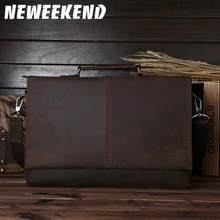 1079,Crazy horse Genuine Leather men bag Vintage men's briefcase shoulder bussiness Laptop men messenger bags men's travel bags crazy horse pu leather men bags business men s briefcase vintage shoulder messenger bags travel fashion brand new