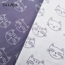 50*40 см Ткань с принтом кошек Дети саржа хлопчатобумажная ткань Лоскутная Ткань DIY шитье стеганое жир четверти материал для ребенка и ребенка