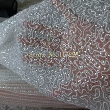 Вышитая кружевная ткань Белая французская чистая кружевная ткань JRB-72712 для свадебного платья