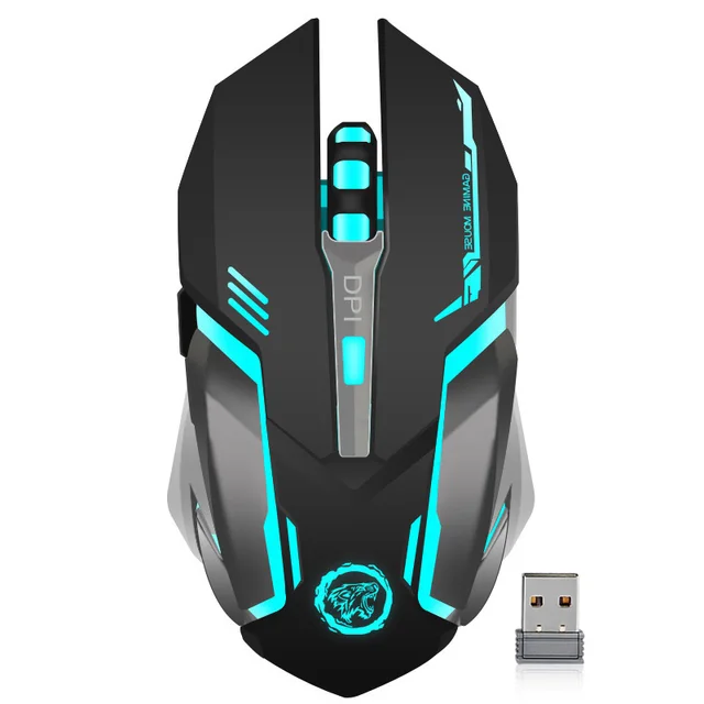 Best Price Rechargeable Wireless 2.4GHz LED Backlit Mouse USB Optical 6 Button Ergonomic Silent Gaming Mouse Gamer for PC Desktop Laptop