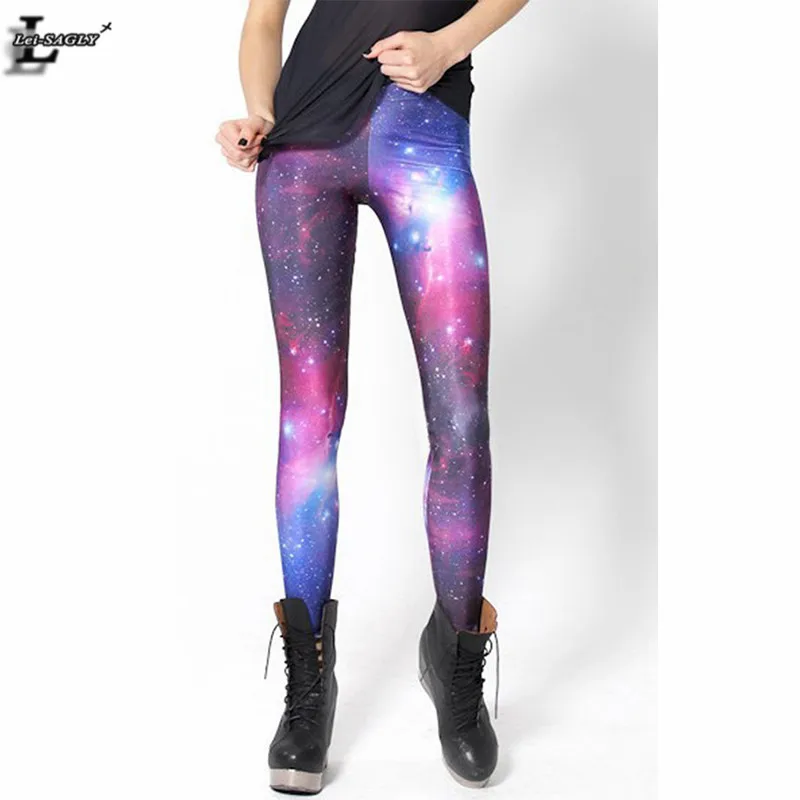 

New 2017 Starry Sky Printed Leggings Interest Gothic Creative Fashion Slim Sexy Fitness Women Popular Elastic Pants BL-231