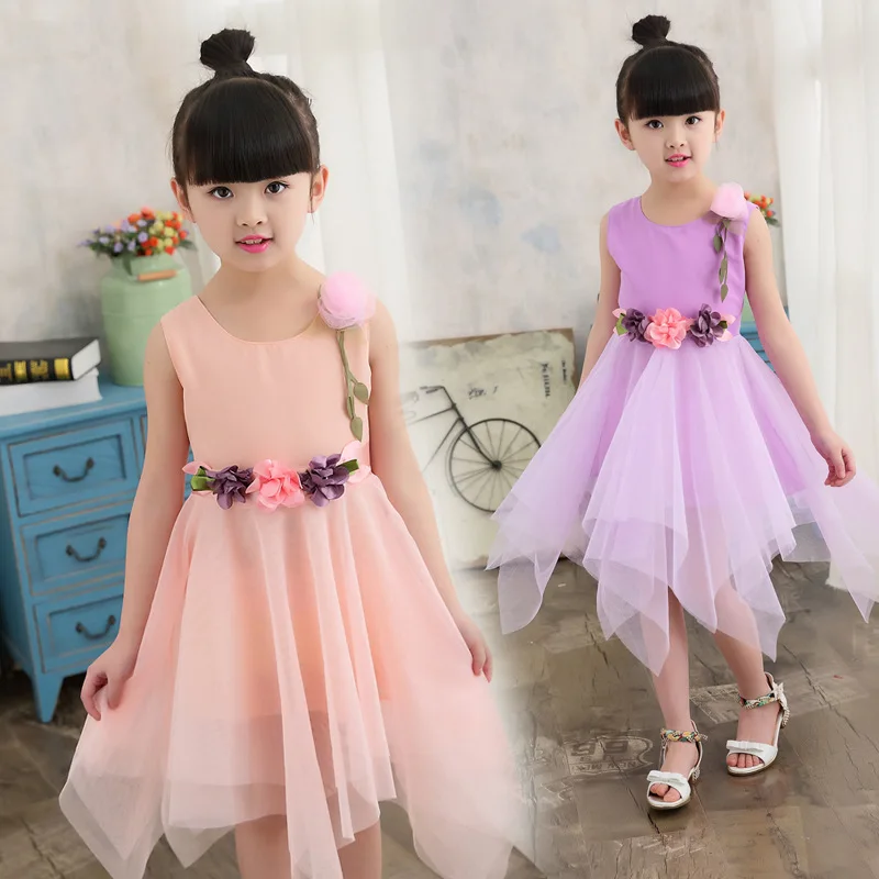 

2019 Summer Dress for Children Flower Girls Dress Party Wedding Dress Elegent Princess Vestidos for 2-13Y