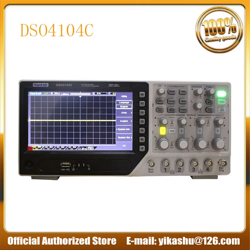 Hantek DSO4104C Цифровой Осциллограф портативный 80 250 МГц 4 канала 1GSa/s длина записи 64K