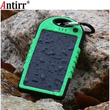 Портативный внешний аккумулятор 5000 мАч, Солнечная Внешняя батарея для iPhone 5S 6 6s 7 7plus 8 8s samsung htc sony и т. Д