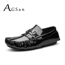 AGSan/мужские лоферы с кисточками; Роскошная Брендовая обувь для вождения из лакированной кожи; мужские кожаные лоферы ручной работы; мокасины; цвет черный, бордовый; на плоской подошве