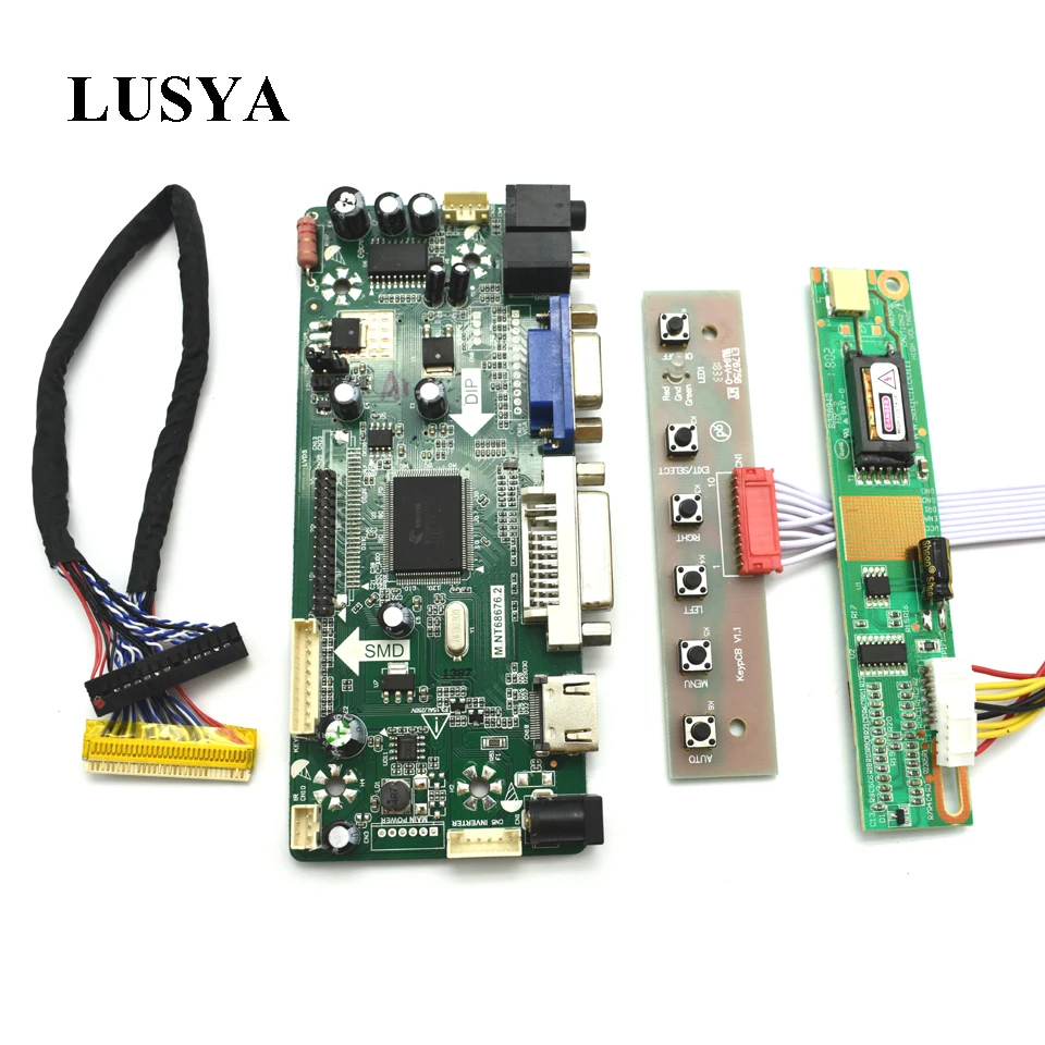 

Lusya HDMI VGA DVI Audio LCD Controller Board Work For Lots LCD Screen DIY LCD Monitor