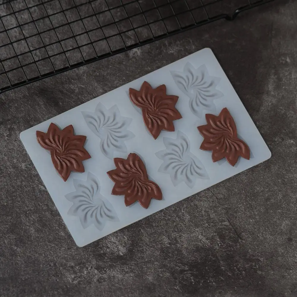 

Flower Shape Chocolate Transfer Sheet Silicone Mold Cake Decorating Maple Leaf Shaped Mould Baking Stencil Chablon