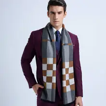 2016 Fashion England Style font b Tartan b font Basic Scarves Brand Men Business Scarf Red