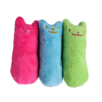 Teeth Grinding Catnip Toys Funny Interactive Plush Cat Toy Pet Kitten Chewing Vocal Toy Claws Thumb Bite Cat mint For Cats 4