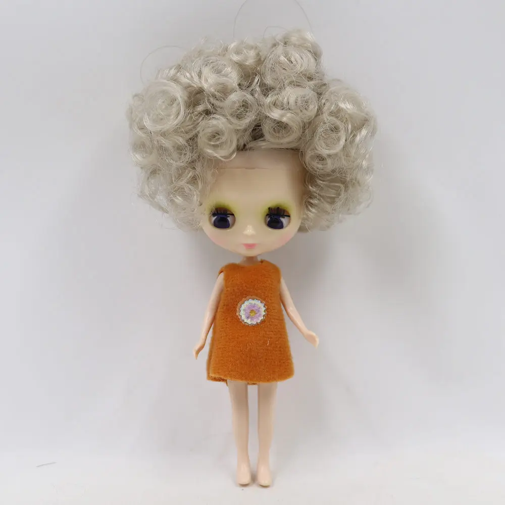 Ледяной обнаженный мини Blyth кукла афро стиль волос много видов цветов волос, одежда случайный BJD - Цвет: mini doll