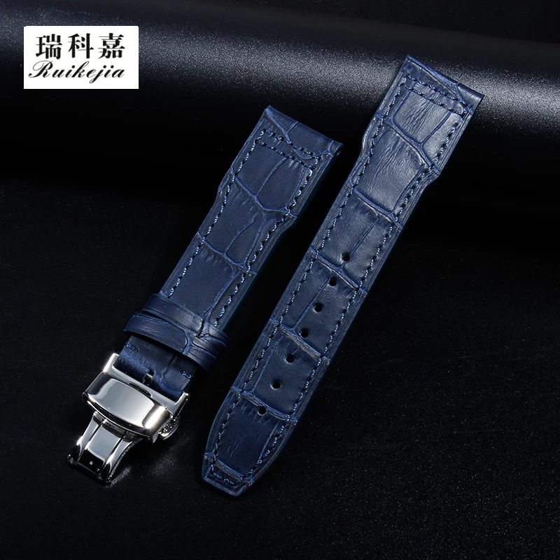 

Dark blue watch strap for Mark 18 Portugal seven-day chain Pilot Portofino engineer series men's watch band 20MM 21MM 22MM