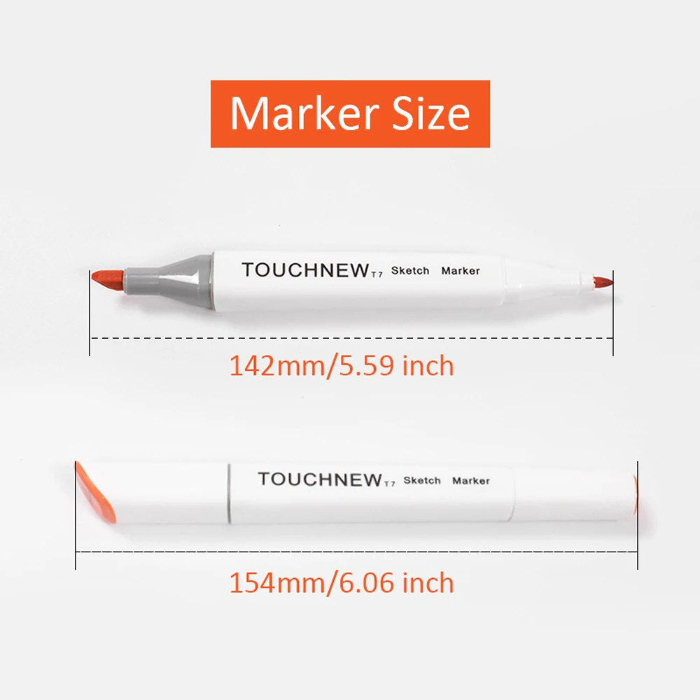 TOUCHNEW Двойные наконечники эскиз маркеры для рисования 40/60/80/168 Цвет маркеры 7th на спиртовой основе аниме товары для рукоделия с 6 подарки