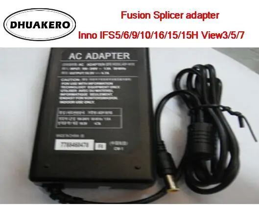 

free shipping AB124 Inno IFS 5/6/9/10/16/15/15H View 3/5/7 Optical Fiber Fusion Splicer machine supply power charger adapter