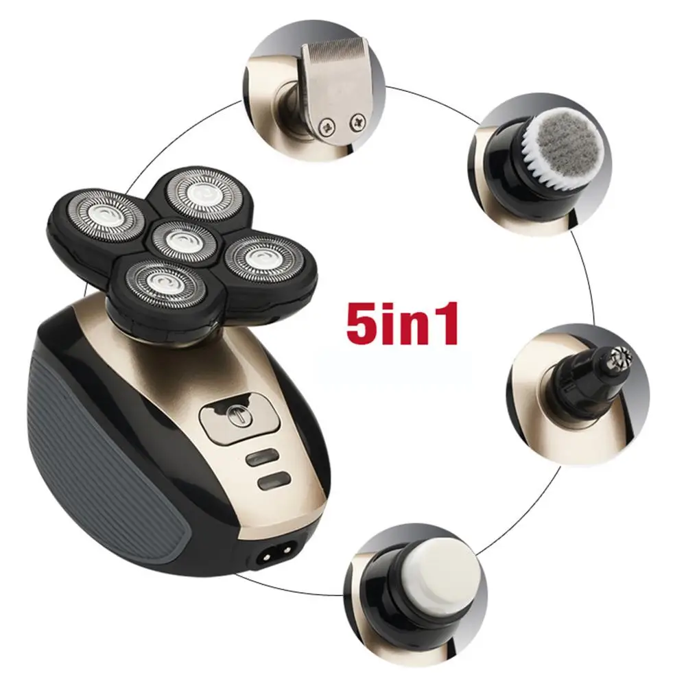 

5-in-1 Professional Electric Shaver Men Razor Nose Trimmer Hair Beard Clipper