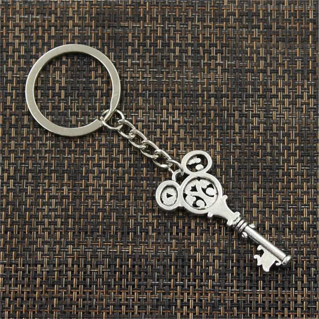 Модный брелок 46x22 мм, винтажные подвески для ключей в виде мышки, сделай сам, мужские ювелирные изделия, брелок для ключей в машину, кольцо, держатель, сувенир для подарка