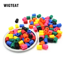 50 шт разноцветные Круглые бусины для волос для косичек с большим отверстием дредлок бусина кольцо трубы для плетения волос аксессуары для наращивания волос