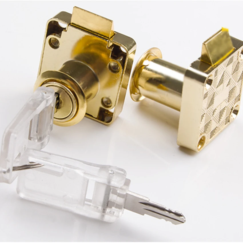 22mm/32mm Semi-automatic Drawer Lock With Key Longer Drawer Locker Alloy Safety Lock Security Furniture Locks Hardware Accessory