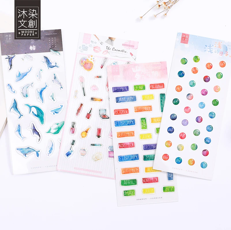

1pc Little Beauty In Life Theme Paper Sticker Gift DIY Kawaii Scrapbooking Sticky Stationery Bullet Journal Stickers