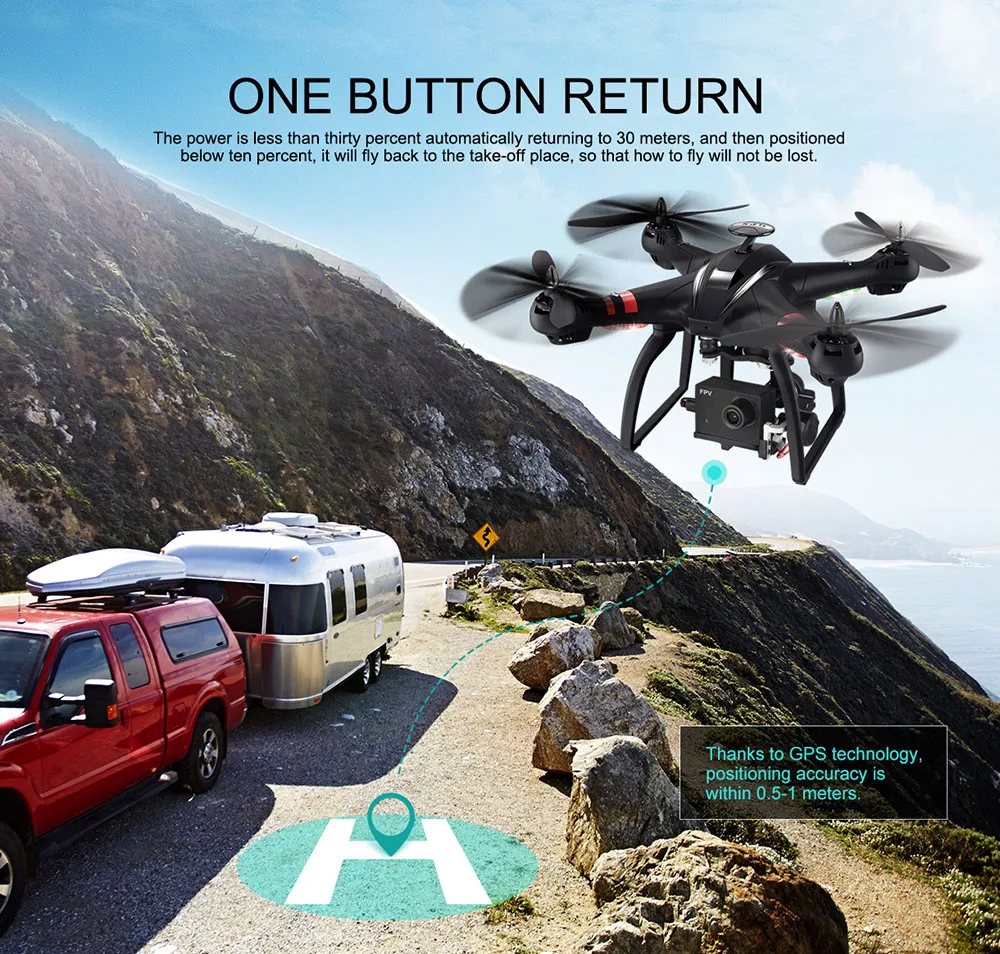 X22 Dual GPS WiFi FPV Brushless Drone with Gimbal 1080P HD Camera RC Quadcopter RTF