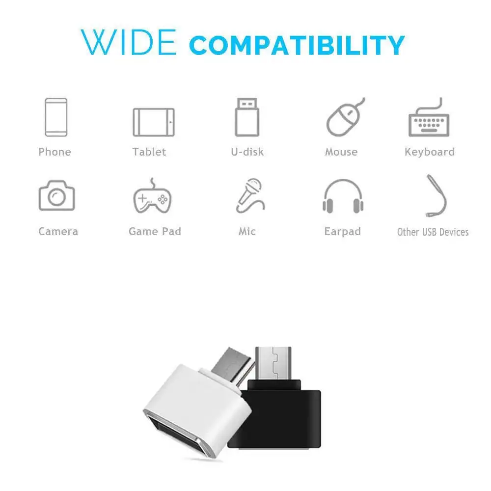 Ingelon 2 шт. OTG USB адаптер USB к Micro кабель адаптер кабель конвертер для флешки USB флэш-накопитель к телефону Мышь Клавиатура OTG