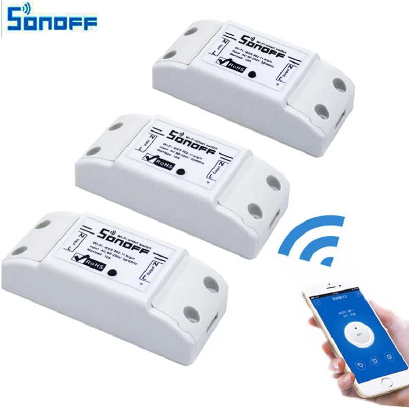 

Sonoff Smart Wifi Switch DIY Smart Wireless Remote Switch Wifi Light Switch Smart Home Controller Work with Alexa