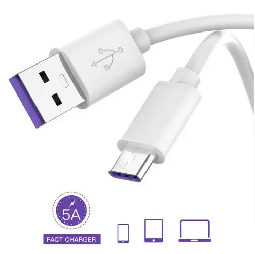 USB 3,1 Тип-C Supercharge супер кабель зарядного устройства USB 5A Тип C кабель для передачи данных для huawei P20 Pro lite Коврики 9 10 Pro P10 рlus lite V10