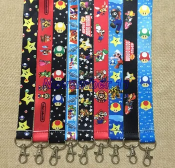 

Lot 50Pcs mixed cartoon Super Mario Cell Phone Lanyards MP3 Strap Lanyards NECK Lanyard Charm WW360