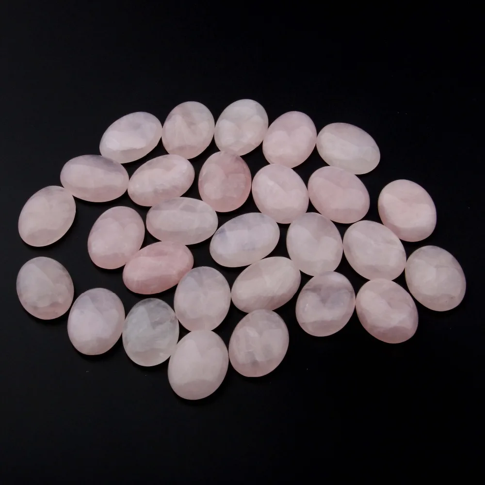 10 шт. натуральный камень Кабошон розовый кварц Овальный 10X14 12X16 13X18 15X20 18X25 мм яйцо форма DIY ювелирные изделия