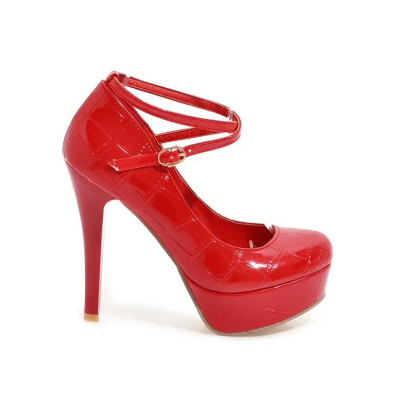 Pumps Heels black Stiletto red Strap Plattform Schuhe Ferse Hochzeit High Party Frauen Sexy Rot Für Ankle Neue Apricot aUv1U