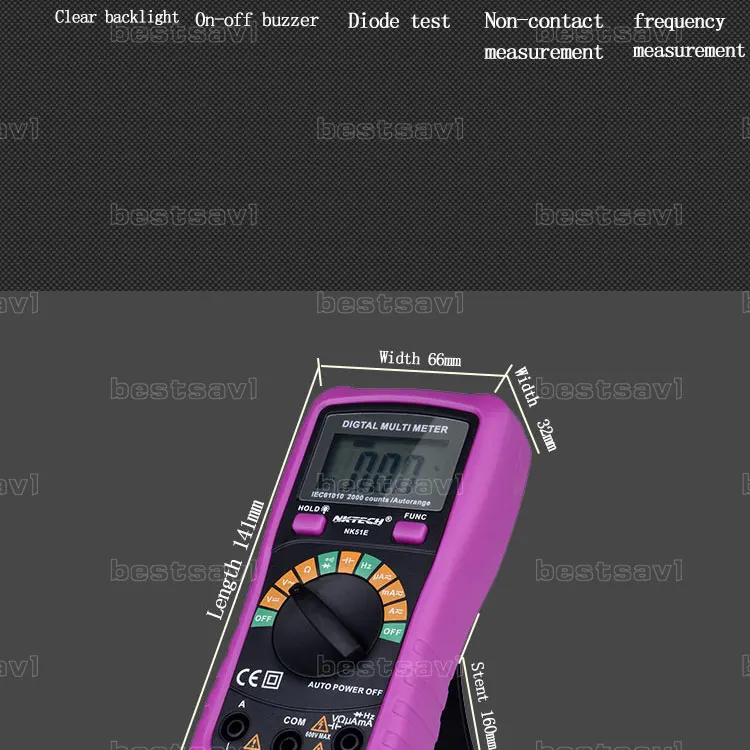 NK51E мультиметр VS MS8233D с 2000 мкФ постоянной ёмкости, универсальный конденсатор и Frequncy измерения Авто Диапазон Цифровой мультиметр