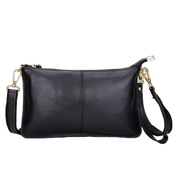 

Fashion Women Rectangle Solid Color Zip Wristlet Handbag Crossbody Shoulder Bag