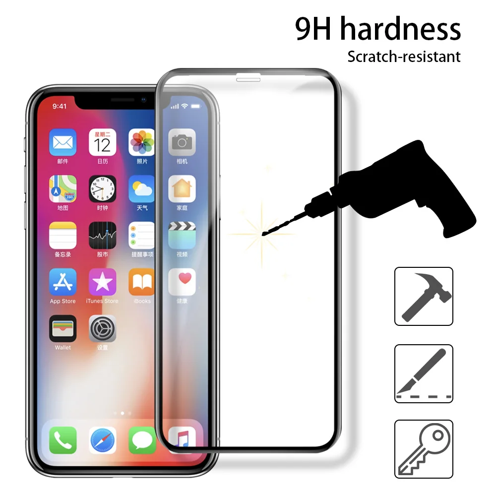 Verre Tremp для iPhone 8 7 Plus 6 6s Защита экрана стекло X XR 11 Pro XS MAX iPhone7 закаленное защитное из