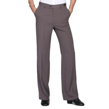 Новинка, мужские брюки для латинских танцев, для взрослых, льняные, в полоску, 2 стиля, с карманами, для латинских танцев/ча-ча/Румба/Самба, для Бальных профессиональных танцев